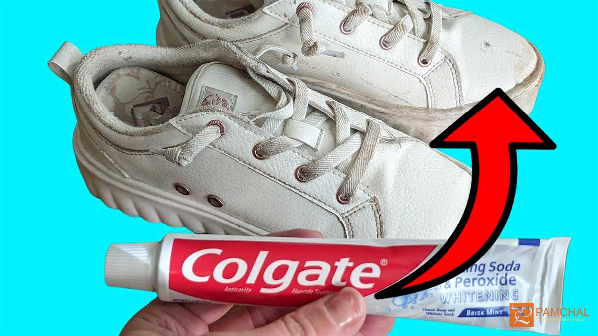 تمیز کردن کفش سفید با خمیردندان